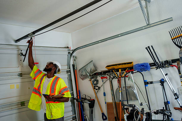 Professional Garage Door technician working in Danvers, IL